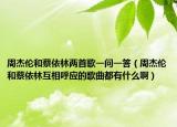 周杰伦和蔡依林两首歌一问一答（周杰伦和蔡依林互相呼应的歌曲都有什么啊）
