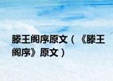 滕王阁序原文（《滕王阁序》原文）