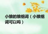 小狼的狼组词（小狼组词可以吗）