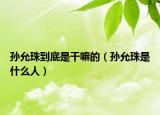 孙允珠到底是干嘛的（孙允珠是什么人）