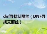 dnf寻找艾丽丝（DNF寻找艾丽丝）