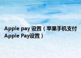 Apple pay 设置（苹果手机支付Apple Pay设置）