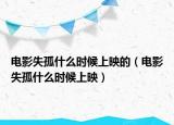 电影失孤什么时候上映的（电影失孤什么时候上映）