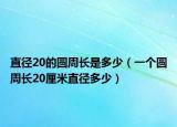 直径20的圆周长是多少（一个圆周长20厘米直径多少）