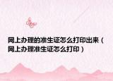 网上办理的准生证怎么打印出来（网上办理准生证怎么打印）