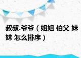 叔叔.爷爷（姐姐 伯父 妹妹 怎么排序）