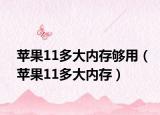 苹果11多大内存够用（苹果11多大内存）
