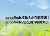 oppofindx字体大小在哪里调（oppofindx2怎么调节字体大小）