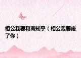 相公我要和离知乎（相公我要废了你）