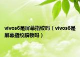 vivos6是屏幕指纹吗（vivos6是屏幕指纹解锁吗）