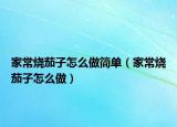 家常烧茄子怎么做简单（家常烧茄子怎么做）
