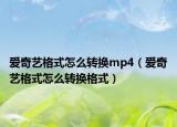 爱奇艺格式怎么转换mp4（爱奇艺格式怎么转换格式）