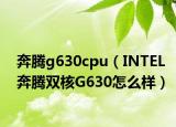 奔腾g630cpu（INTEL奔腾双核G630怎么样）