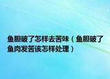 鱼胆破了怎样去苦味（鱼胆破了鱼肉发苦该怎样处理）