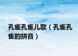 孔雀孔雀儿歌（孔雀孔雀的拼音）