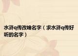 水浒q传改啥名字（求水浒q传好听的名字）