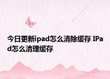 今日更新ipad怎么清除缓存 IPad怎么清理缓存