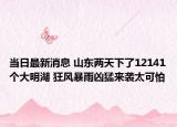 当日最新消息 山东两天下了12141个大明湖 狂风暴雨凶猛来袭太可怕