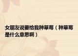 女朋友说要给我种草莓（种草莓是什么意思啊）