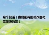 给个复活（秦殇前传的修改器吧,完美版的哦）