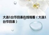 大连1台节目表在线观看（大连1台节目表）