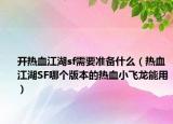 开热血江湖sf需要准备什么（热血江湖SF哪个版本的热血小飞龙能用）