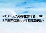 2014年人均gdp世界排名（2014年世界各国gdp排名第三是谁）