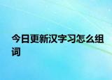 今日更新汉字习怎么组词