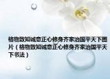 格物致知诚意正心修身齐家治国平天下图片（格物致知诚意正心修身齐家治国平天下书法）
