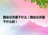 国会议员是干什么（国会议员是干什么的）