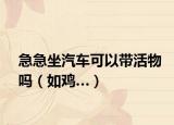 急急坐汽车可以带活物吗（如鸡…）