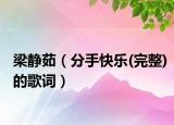 梁静茹（分手快乐(完整)的歌词）