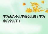 王为念几个儿子有女儿吗（王为念几个儿子）