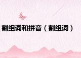 割组词和拼音（割组词）