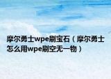 摩尔勇士wpe刷宝石（摩尔勇士怎么用wpe刷空无一物）