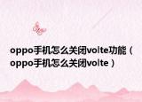 oppo手机怎么关闭volte功能（oppo手机怎么关闭volte）