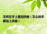 怎样在字上面加拼音（怎么给字都加上拼音）