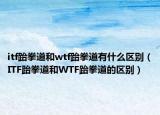itf跆拳道和wtf跆拳道有什么区别（ITF跆拳道和WTF跆拳道的区别）