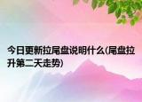今日更新拉尾盘说明什么(尾盘拉升第二天走势)