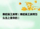 秦昭襄王嬴稷（秦昭襄王嬴稷怎么当上皇帝的）