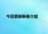 今日更新躲春介绍