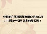 中原地产代理深圳有限公司怎么样（中原地产代理 深圳有限公司）