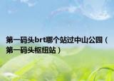 第一码头brt哪个站过中山公园（第一码头枢纽站）