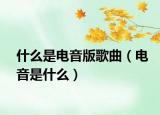 什么是电音版歌曲（电音是什么）