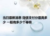 当日最新消息 微信支付分最高多少 一般有多少个等级