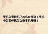 手机欠费停机了怎么查号码（手机卡欠费停机怎么查本机号码）