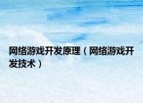网络游戏开发原理（网络游戏开发技术）