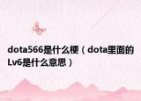 dota566是什么梗（dota里面的Lv6是什么意思）