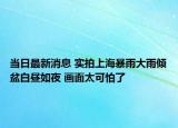 当日最新消息 实拍上海暴雨大雨倾盆白昼如夜 画面太可怕了