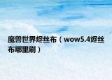 魔兽世界烬丝布（wow5.4烬丝布哪里刷）
